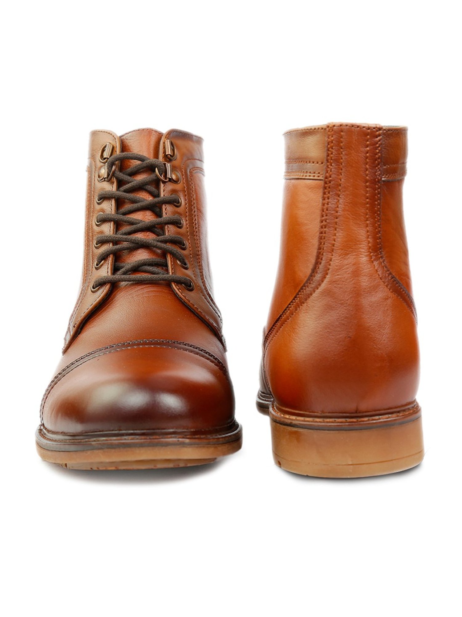 Shences Tan Derby Boots
