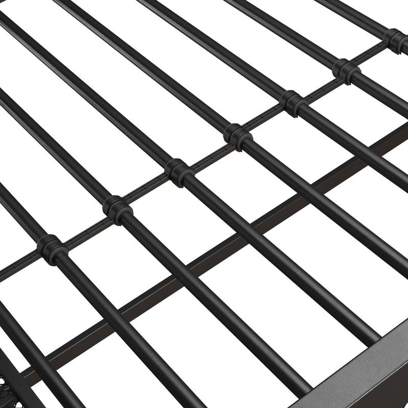 Tara Metal Storage Loft with Bookcase Black - Room & Joy