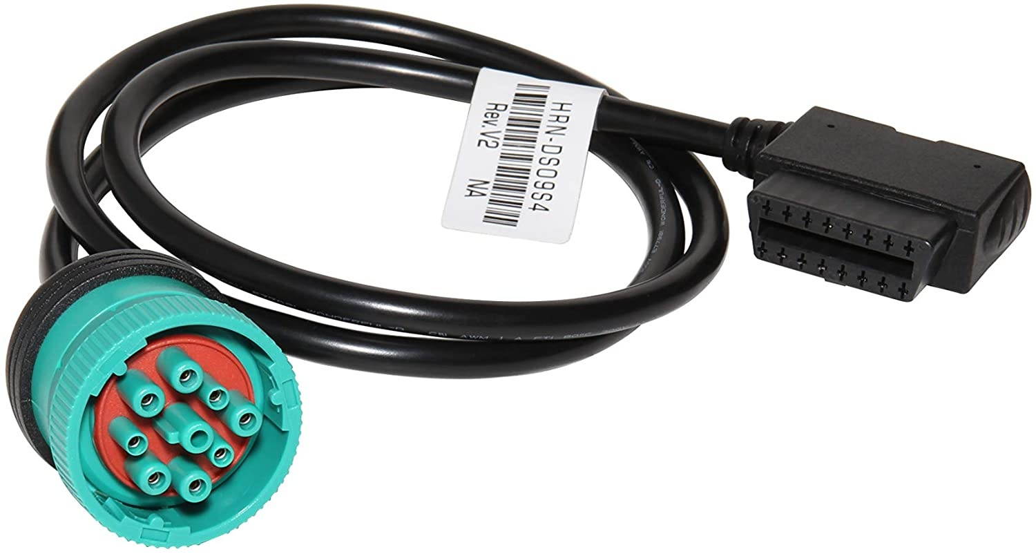Geotab HRN-DS09S4 9-pin Straight Harness for North American Heavy-Duty Deutsch Connector installations.