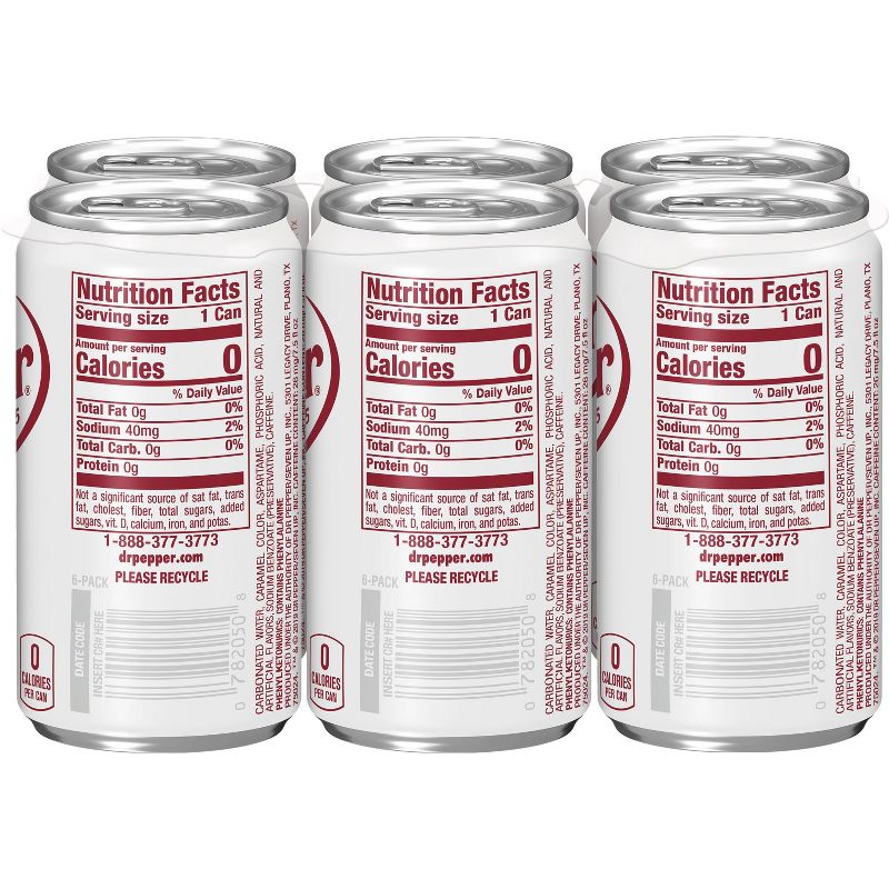 Diet Dr Pepper Soda - 6pk/7.5 fl oz Cans