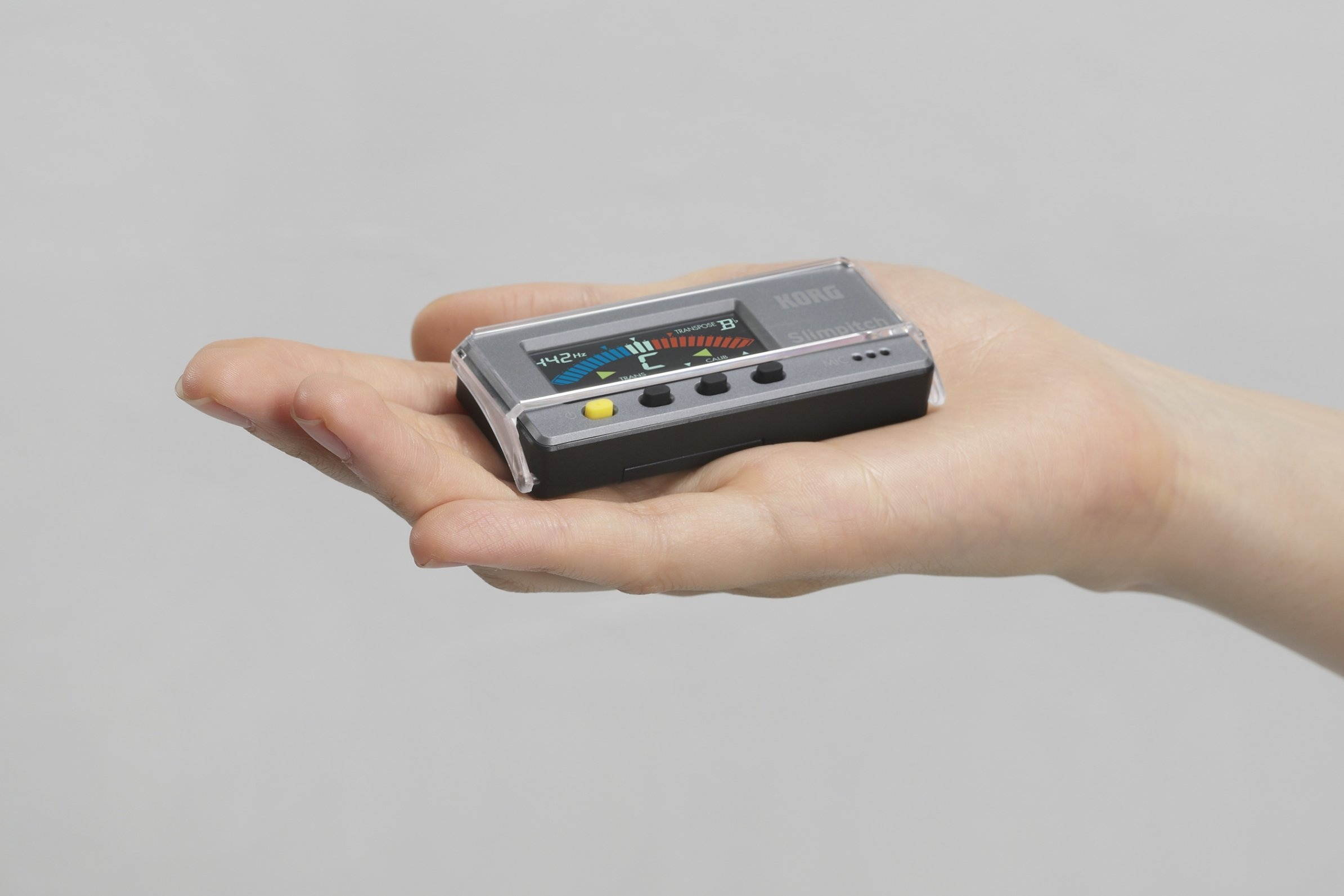 korg slimpitch chromatic tuner with contact microphone, 12note equal temperament