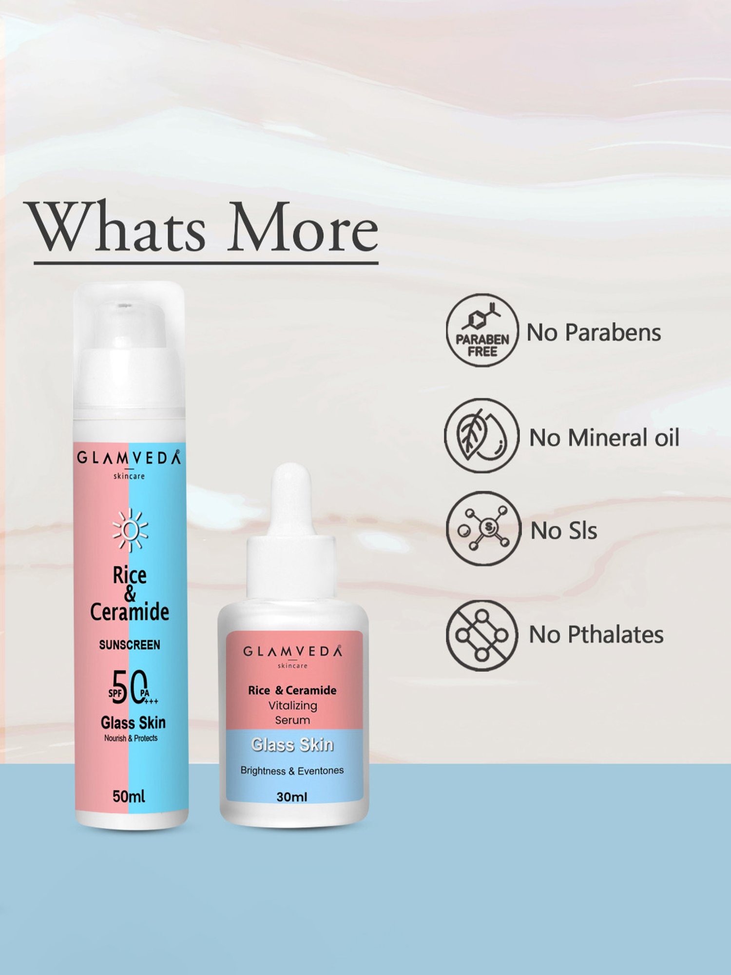 Glamveda Glass Skin Rice & Ceramide Under Eye Cream - 15 ml