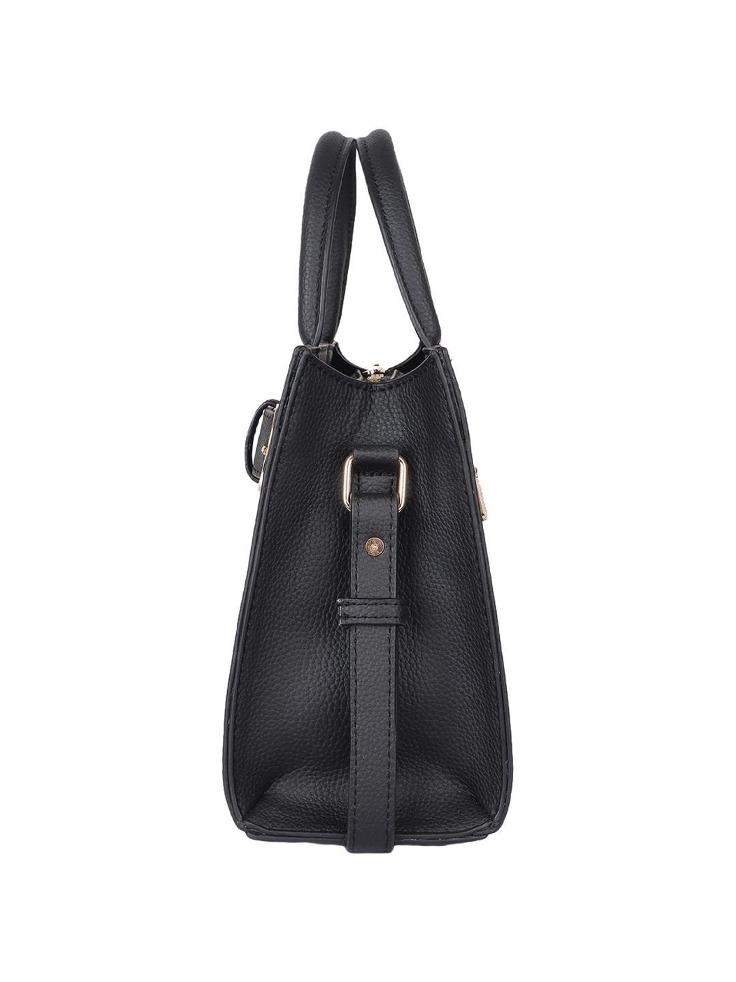 Carlton London Black Solid Medium Handbag