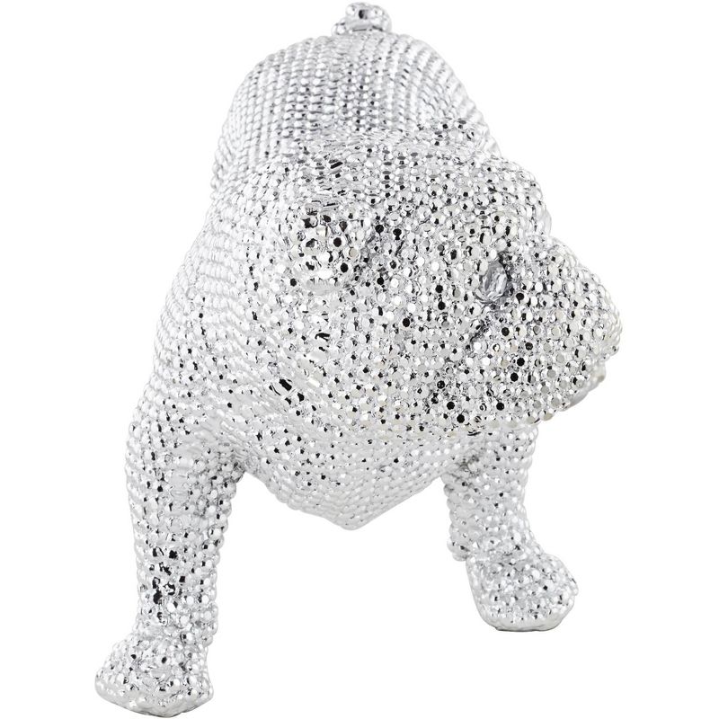 Studio 55D Silver Standing Bulldog 15 3/4" Wide Sculpture