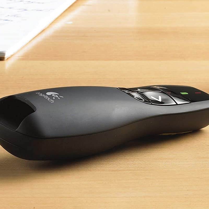 Wireless Presenter R400, Wireless Presentation Remote Clicker with 50 ft Red Laser Pointer 910-001356