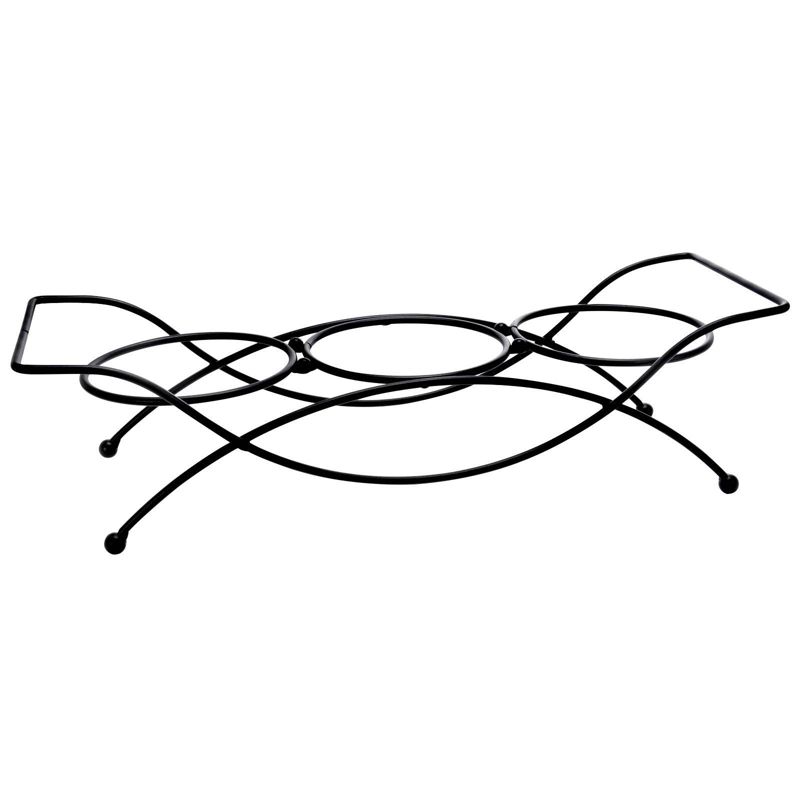 Gibson Elite 4pc Ceramic Gracious Serving Set with Metal Rack White