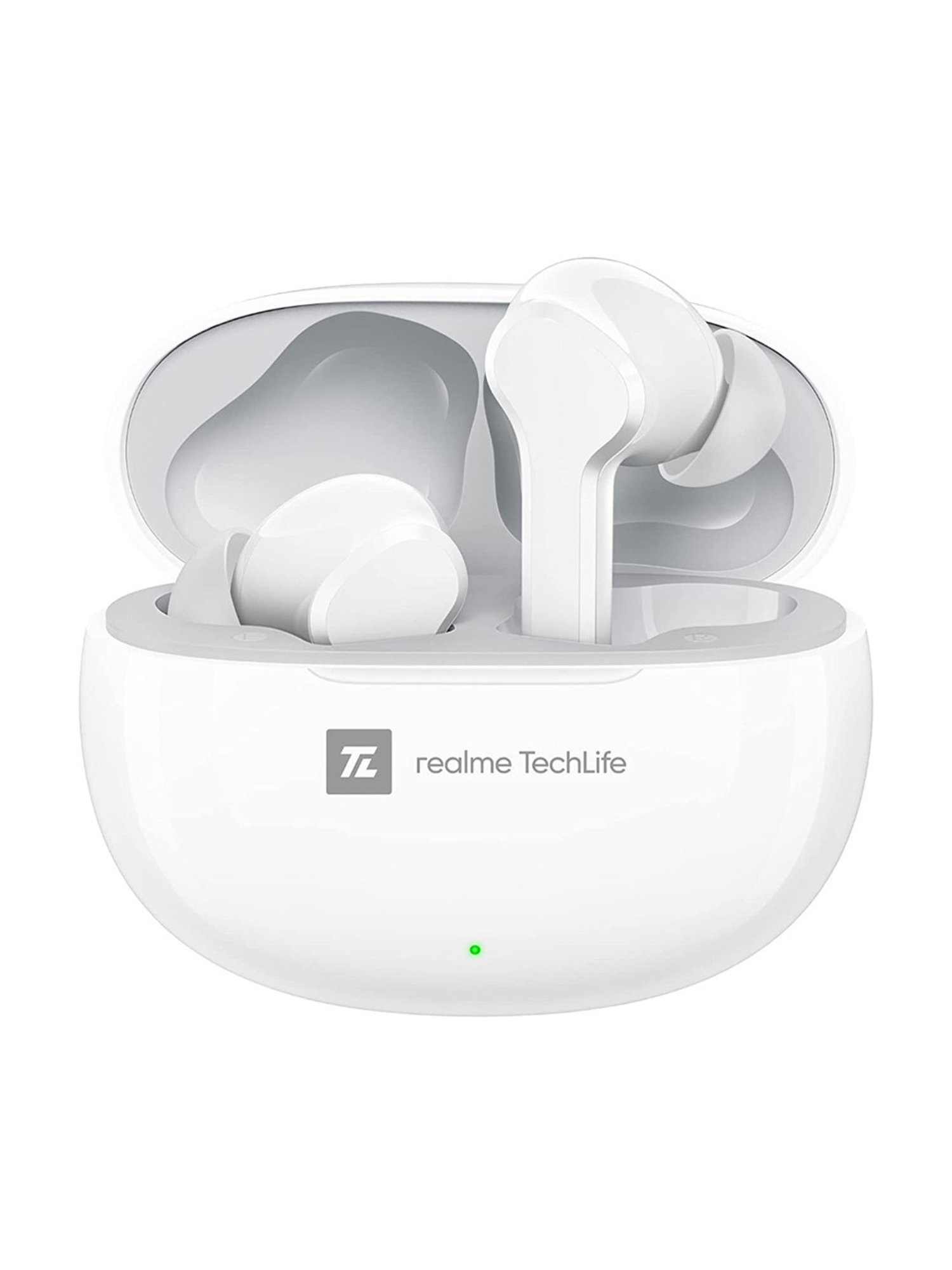 Realme TechLife Buds T100 In Ear Bluetooth Earbuds with AI ENC & 28H Playback (White, True Wireless)