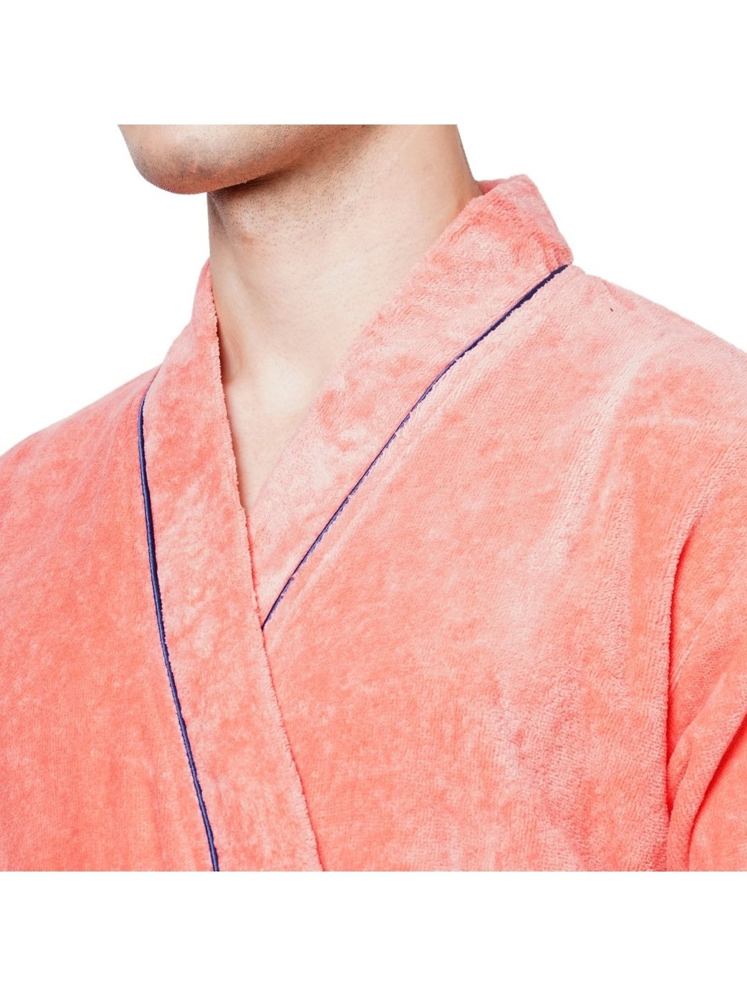 Spaces Coral 380 GSM Cotton Quick Dry High Loft Ultra Soft Bathrobe