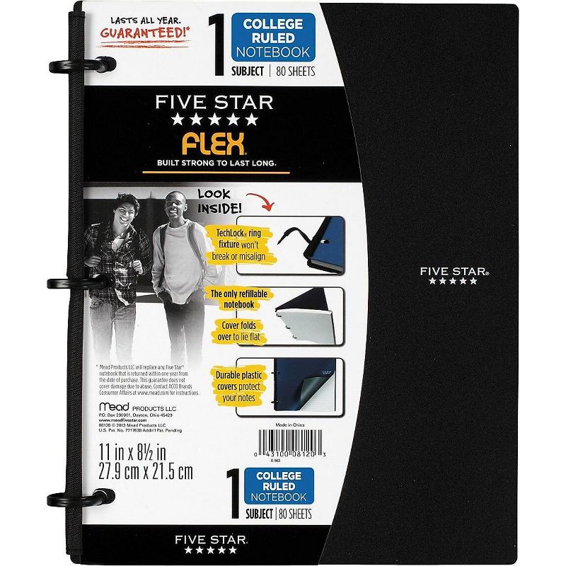 Mead Five Star Flex 1 Subject College Ruled 08120