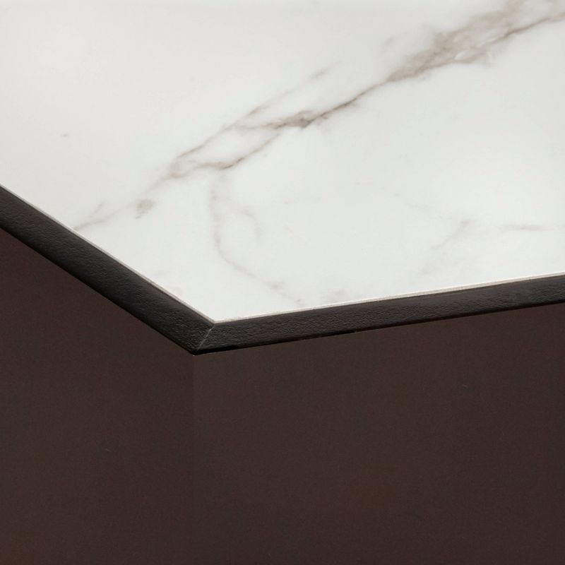 Wallace Hexagonal Side Table Walnut - angelo : Home