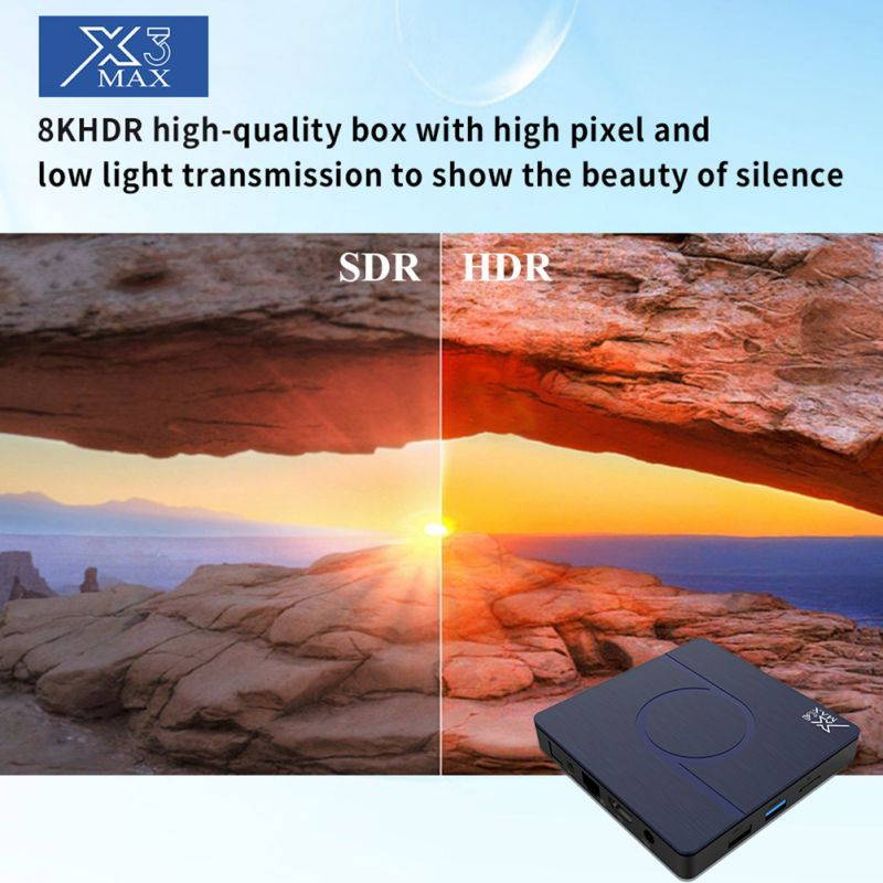 Android 9.0 TV Box, Smart Android TV BOX 4GB 64GB Media Player Support Dual-band 2.4G/5G WIFI/8K/3D/HDR Set-top Box Media Player