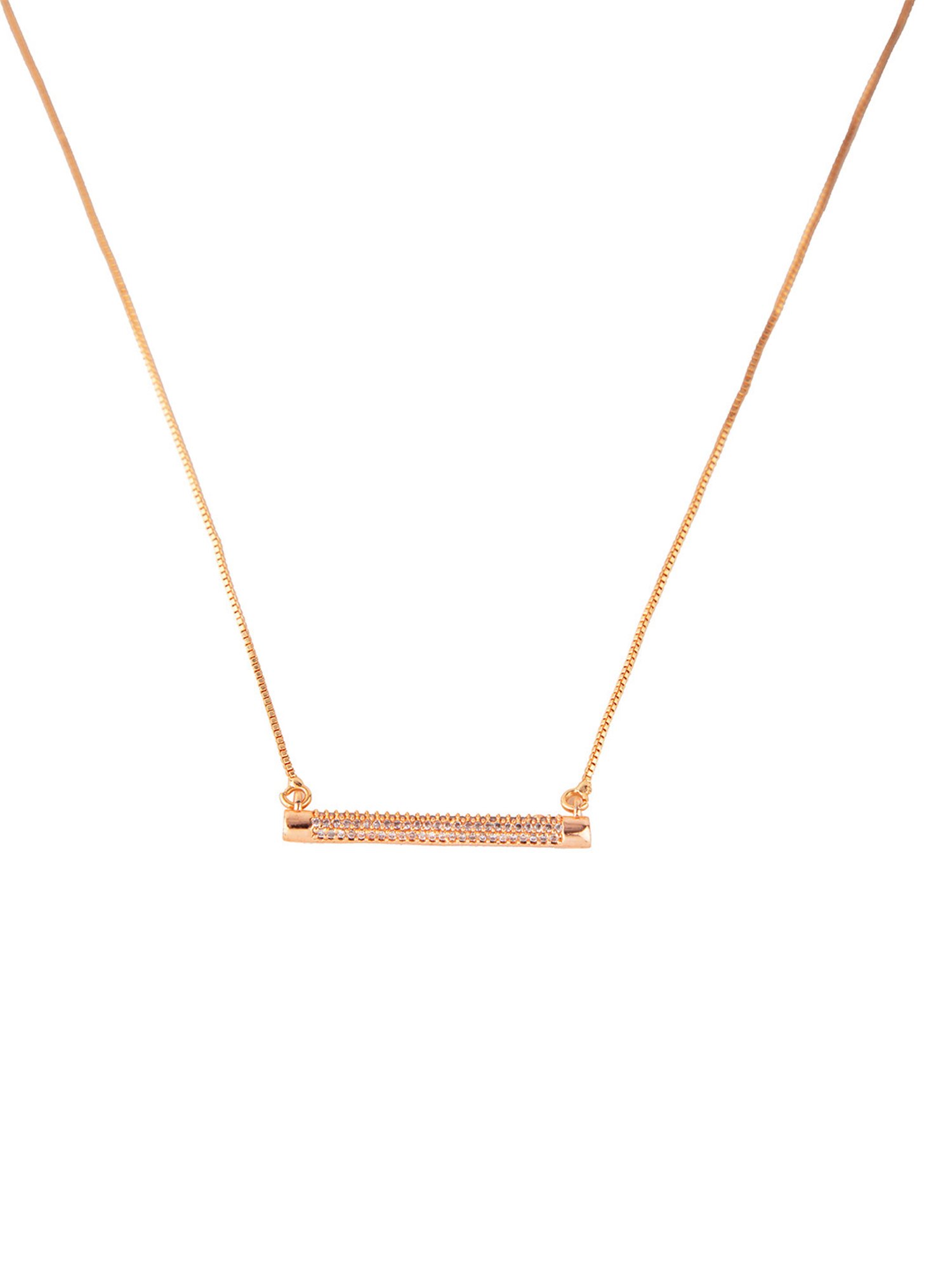 Prita by Priyaasi Sparkling Rose Gold Necklace