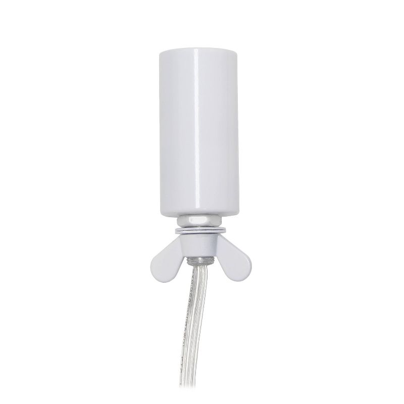 8" Elipse Crystal Ball Sequin Table Lamp White - Elegant Designs