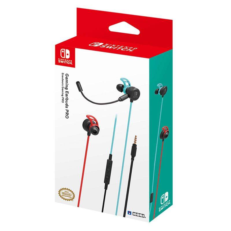 Nintendo Switch Gaming Earbuds Pro with Mixer by Hori - Licensed by Nintendo