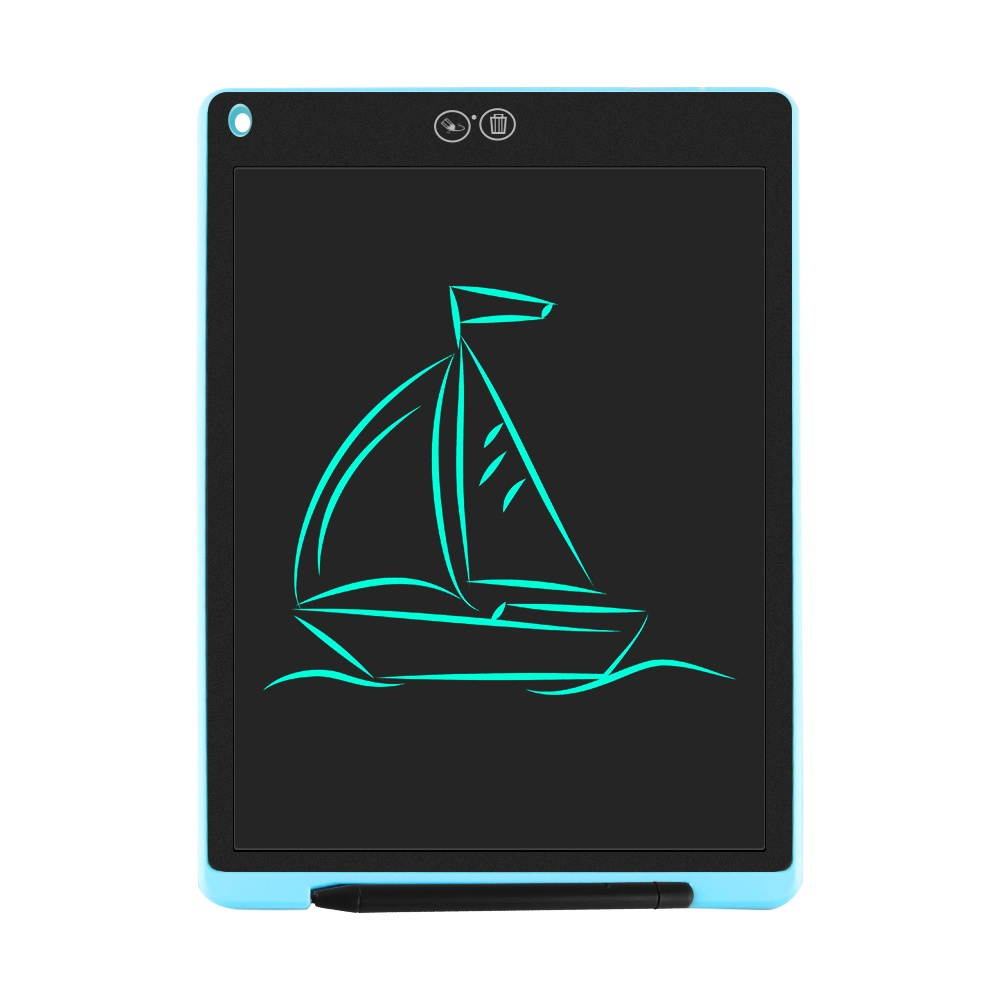 12 inch LCD Writing Tablet Highlighting LCD Children's Graffiti Board Electronic Hand-painted Board Light Energy Small Blackboard Blue