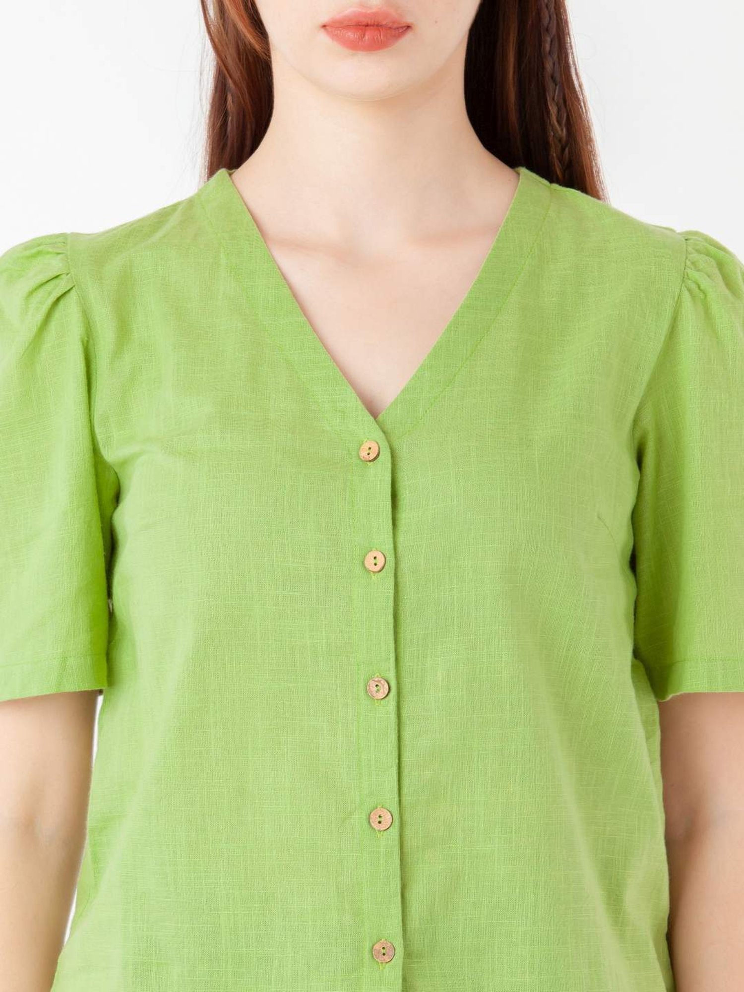 Zink London Green Cotton Top
