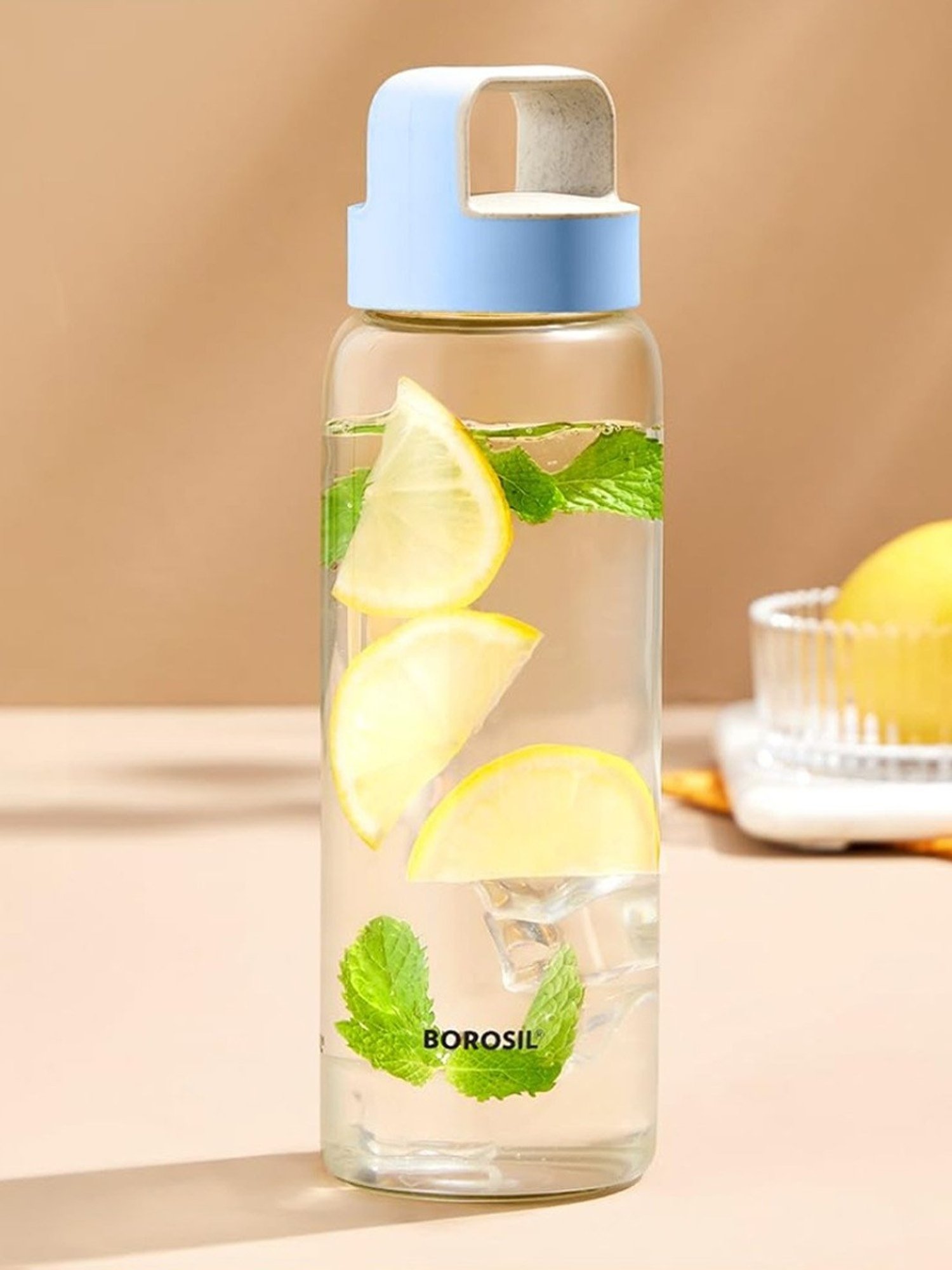 Borosil Water Bottle with Leakproof & Easy to Carry (Transparent, 750 ml)