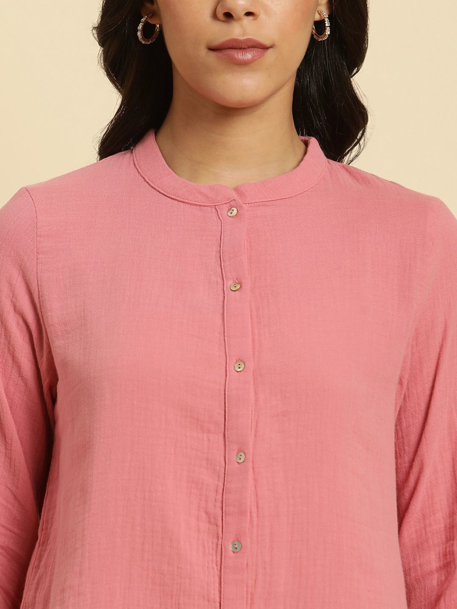 W Pink Cotton Top