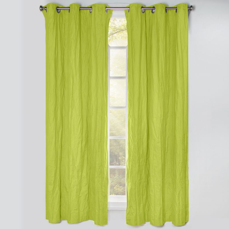 Red Solid 84" Rod Pocket Single Curtain Panel - Leaning Linens