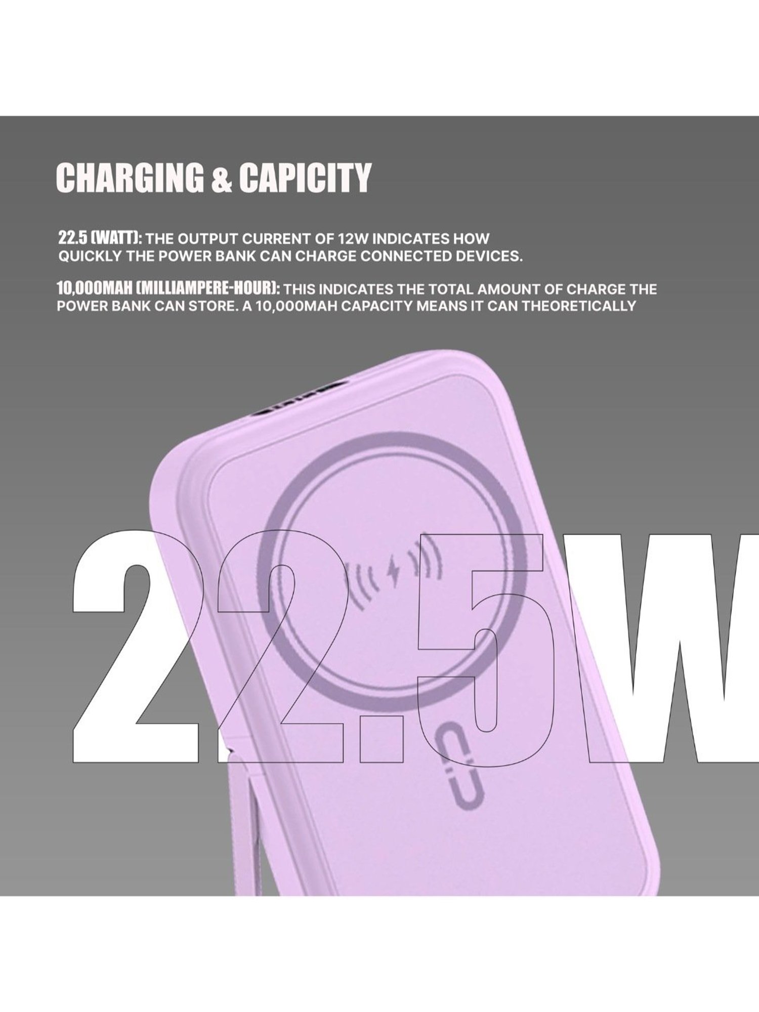 Onelife Power 15, 15W Magnetic Magsafe Wireless (Purple)