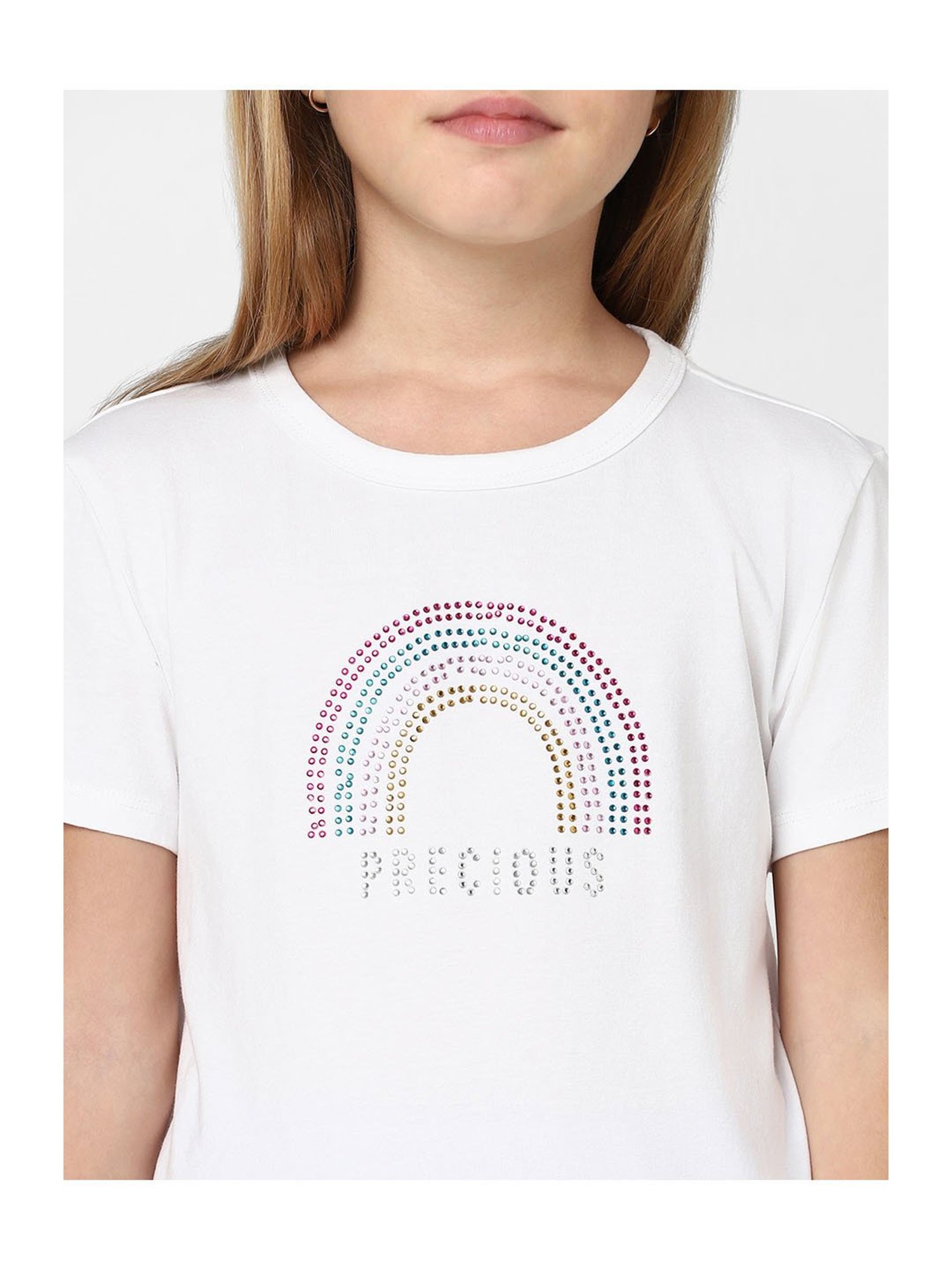 KIDS ONLY Bright White Embellished T-Shirt