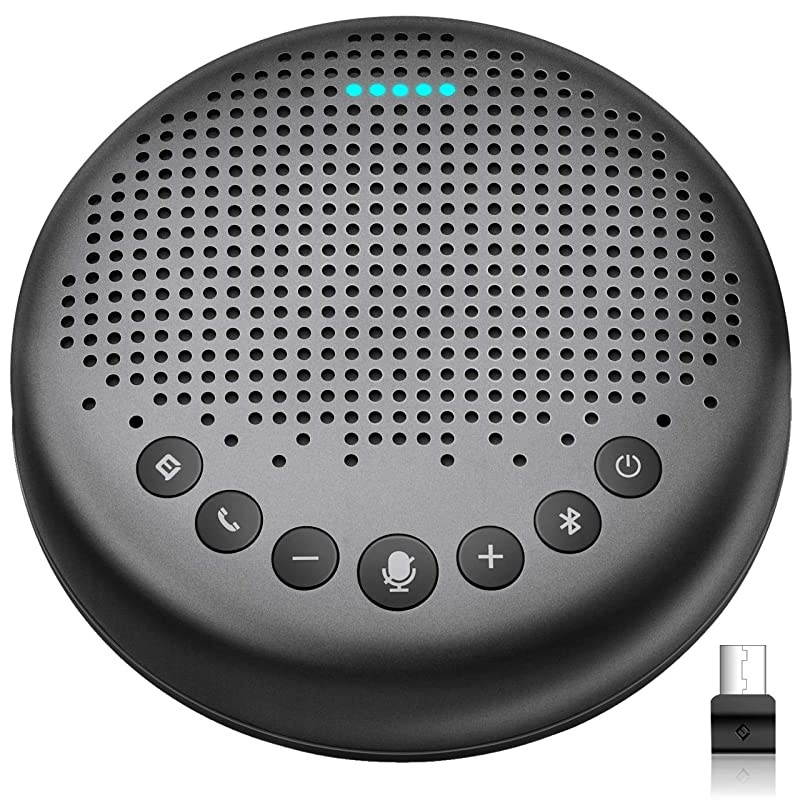 Bluetooth Speakerphone &ndash;  Luna Updated AI Noise Reduction Algorithm Featured, Daisy Chain, USB Conference Speaker Phone w/Dongle for Home Office, 360&deg; Voice Pickup for up to 8 People