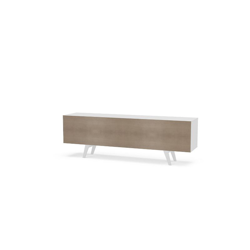 70" Fairfield Tv Stand White and Walnut - Chique