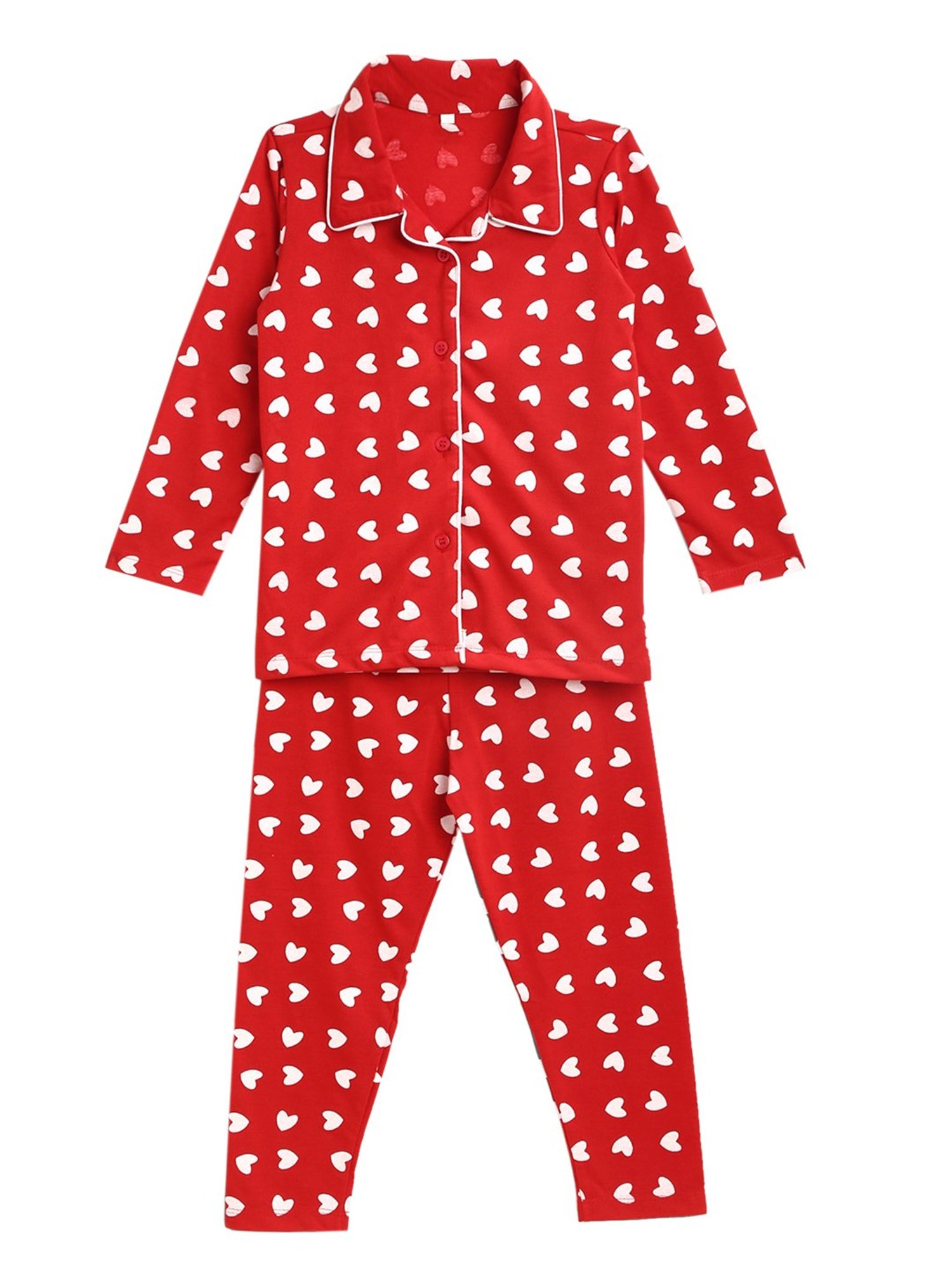 Kids Craft Red Printed Shirt with Pyjamas