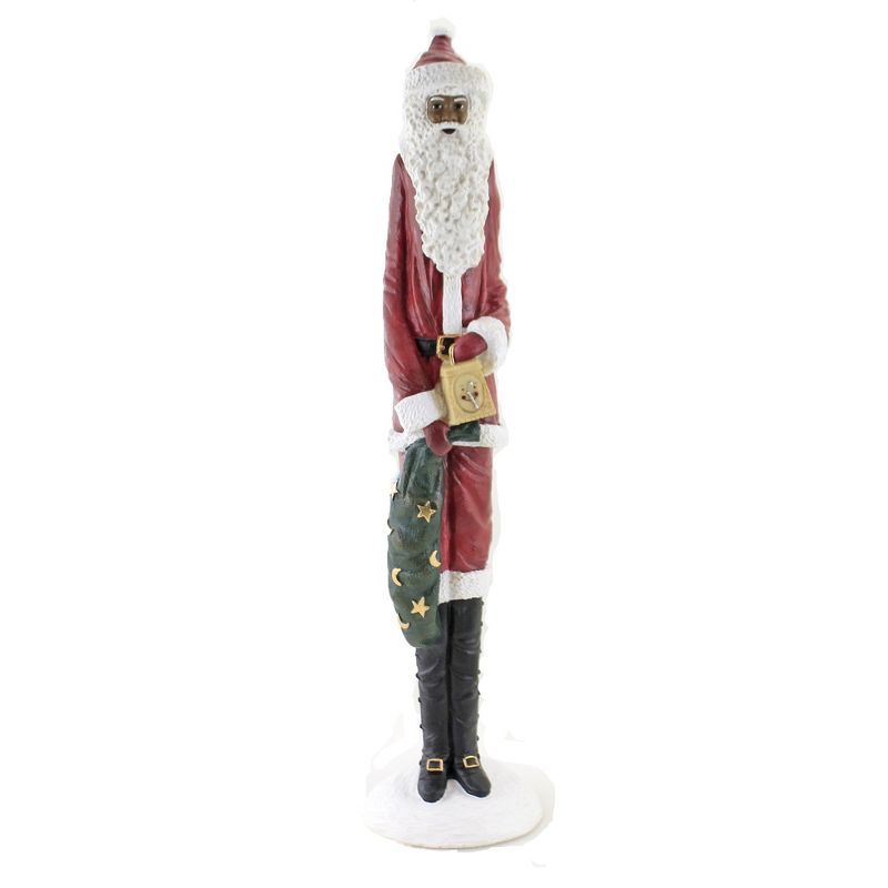 Black Art 19.0" Pencil Santa W/Giftsack Christmas Gifts Presents  -  Decorative Figurines