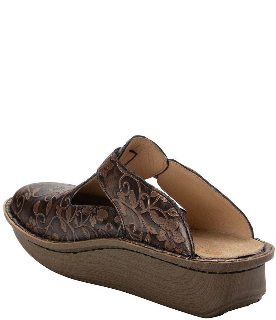 Alegria Classic Rustic Printed Leather Clogs