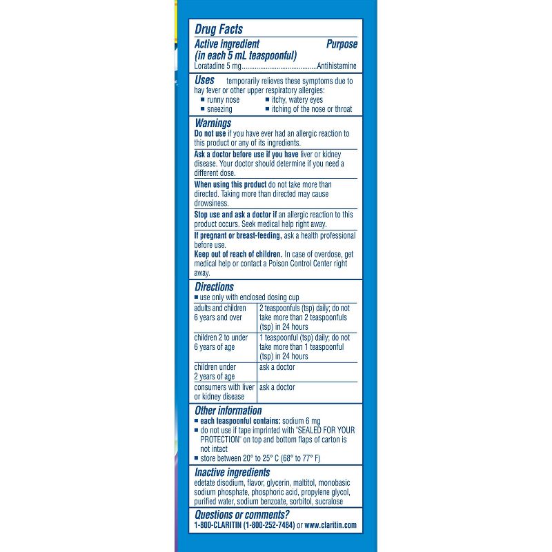 Children's Claritin 24 Hour Allergy Relief Liquid - Grape - Loratadine - 8 fl oz