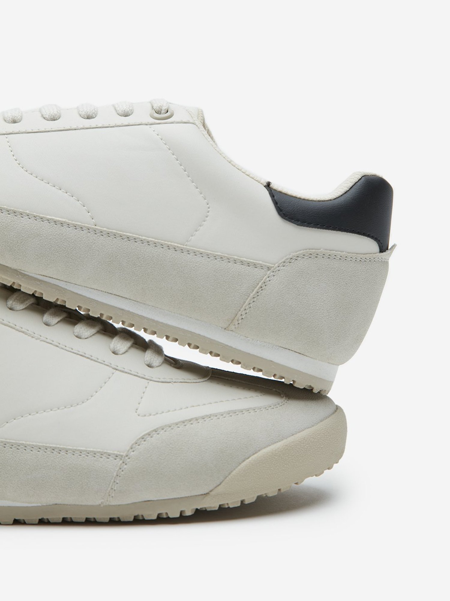 LUNA BLU by Westside Taupe Lace-Up Sneakers