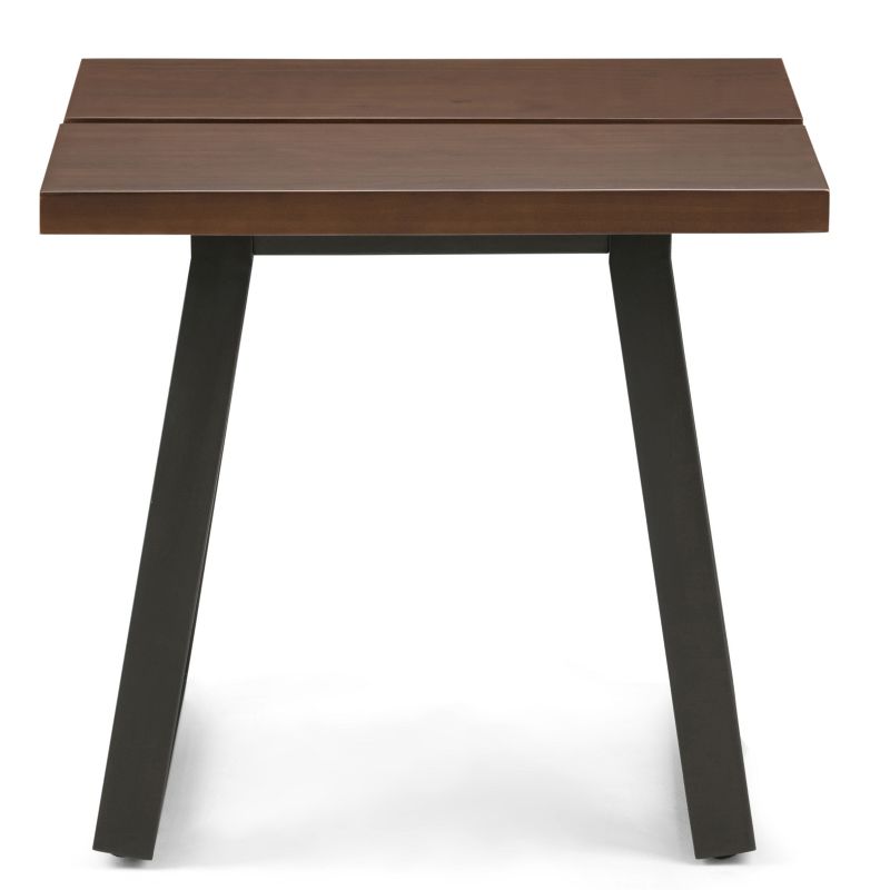24" Tyson Solid Wood End Table Light Walnut Brown - WyndenHall