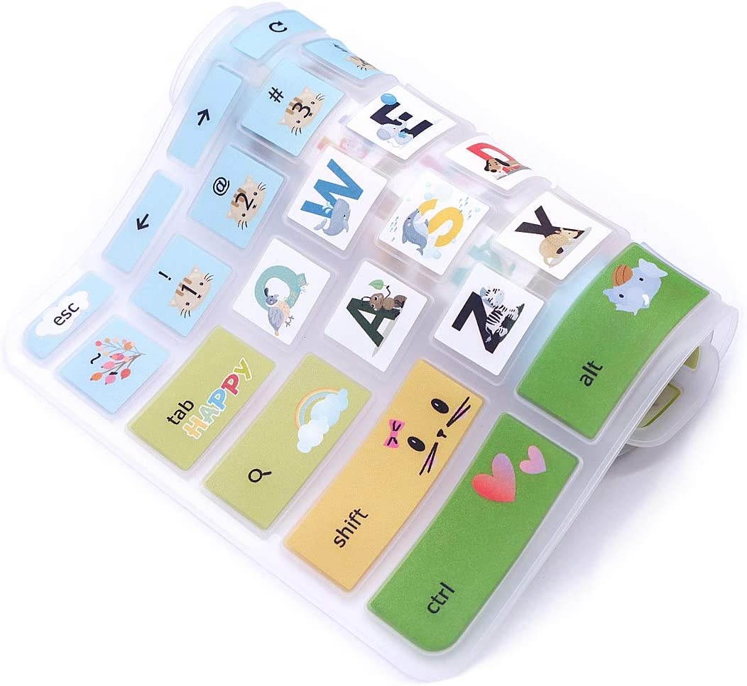 HRH Silicon Keyboard Cover for Lenovo Chromebook C330 11.6" 2019/2018 /ChromebookFlex 11 /Chromebook N20 N21 N22 N23 100e 300e 500e 11.6"/Chromebook N42 N42-20 14 inch,Cartoon Animal World