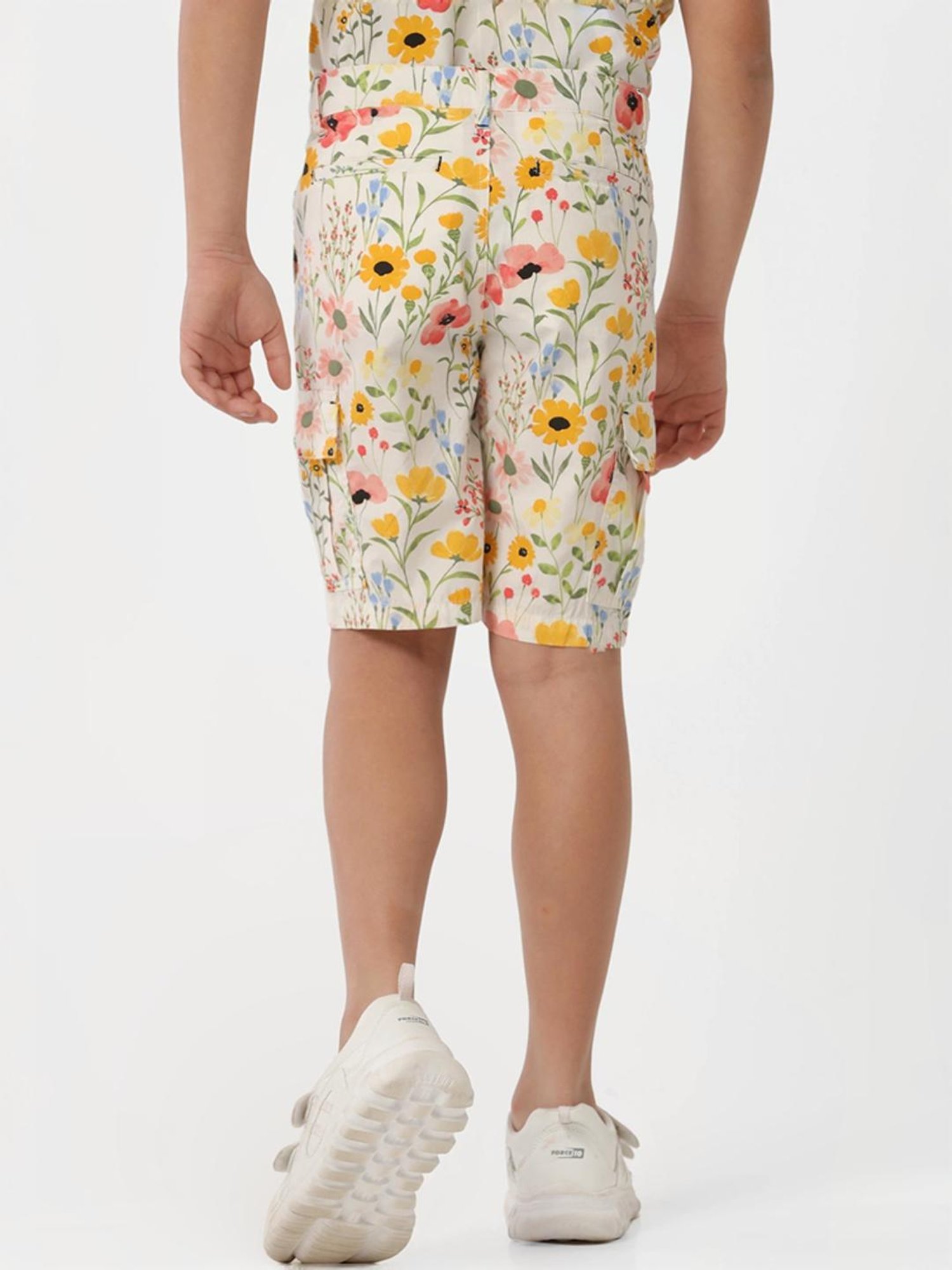 Kate & Oscar Kids Multicolor Cotton Floral Print Shorts
