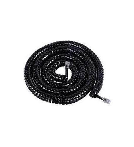 25 Foot Extra Long Phone Telephone Handset Cable Cord Black Curly 2500BK