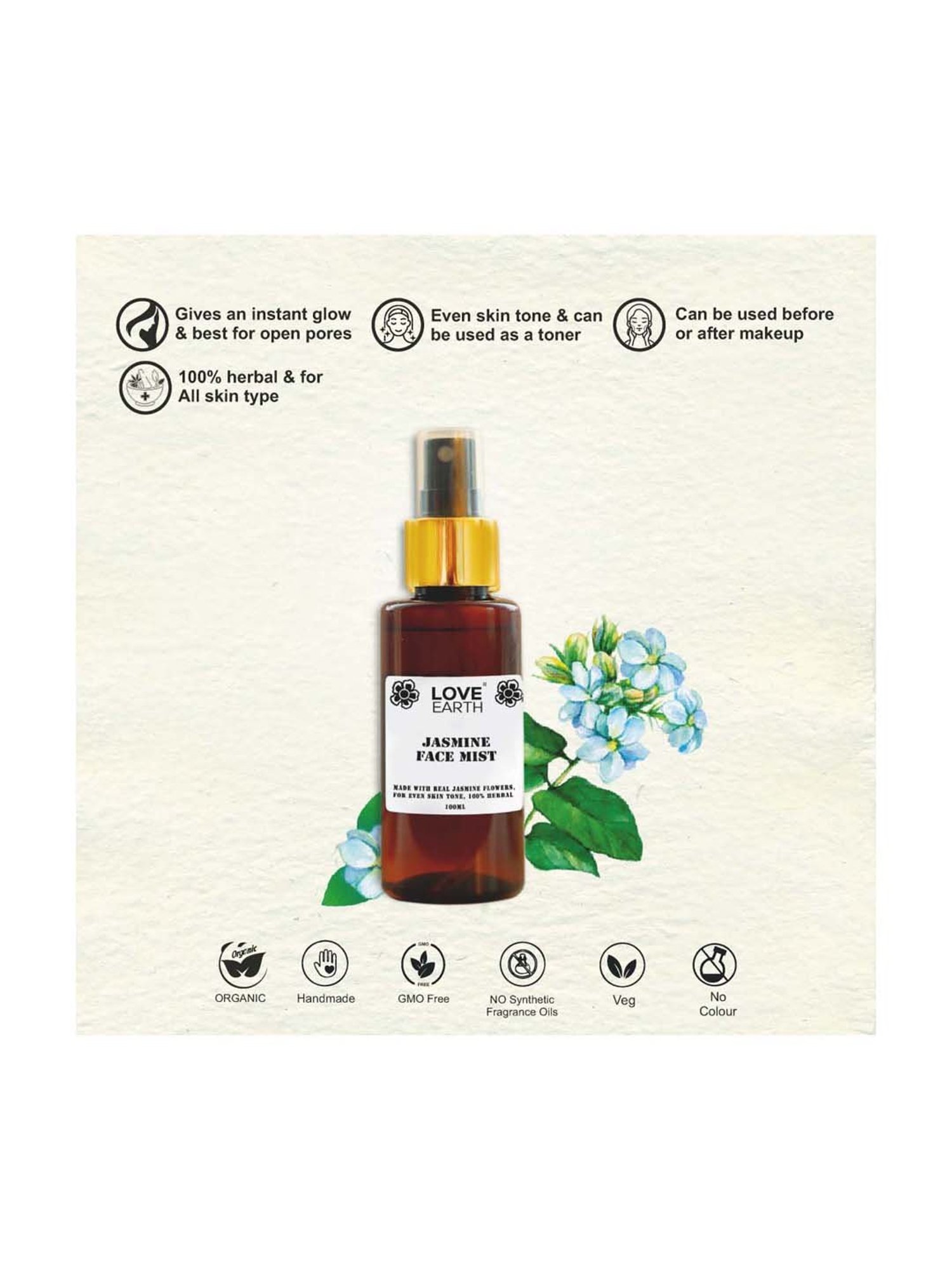 Love Earth Jasmine Face Mist - 100 ml