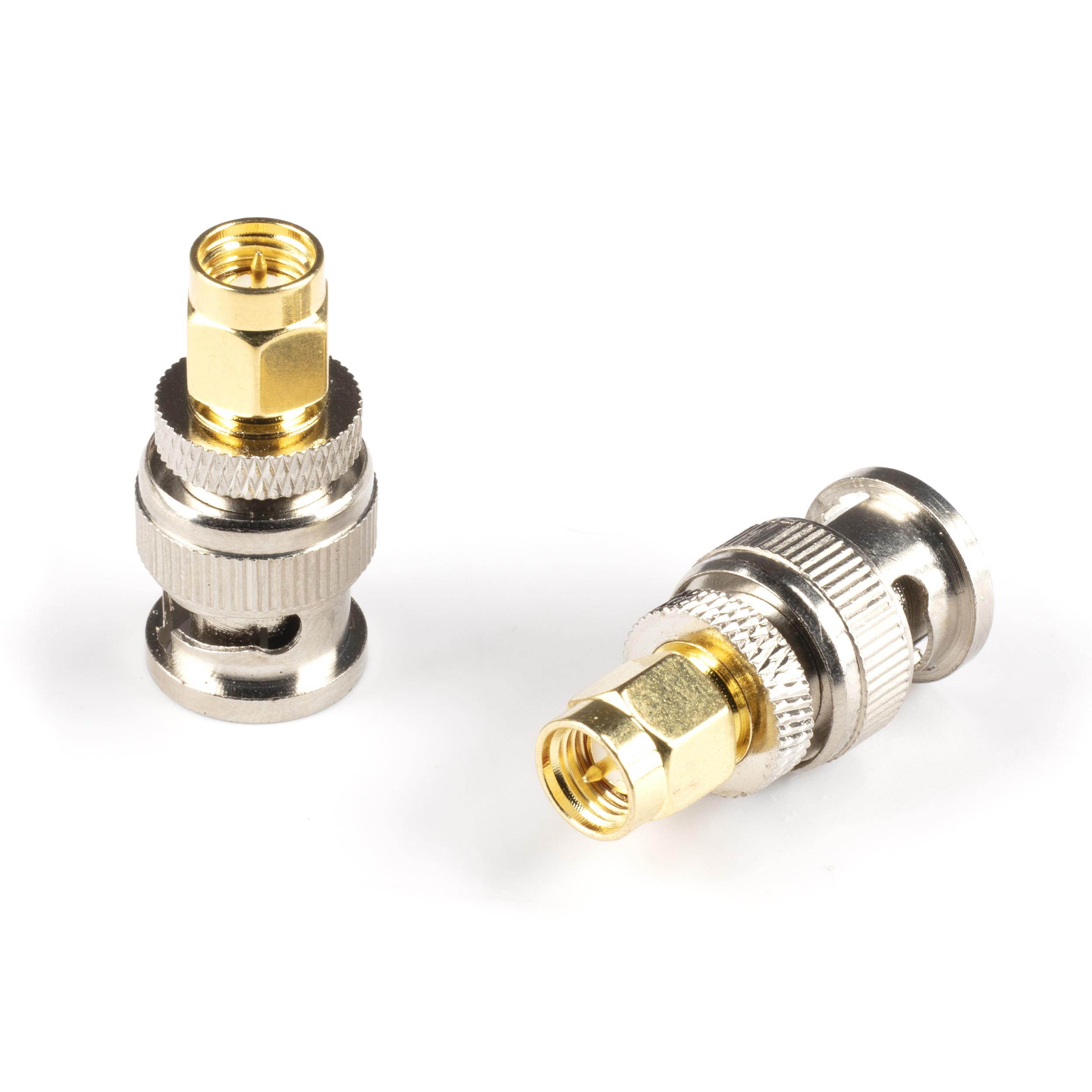 THE CIMPLE CO - Gold SMA Male to BNC Male Adapter | 25 Pack Coupler | Male to Female Coaxial (RF) Connector, Compatible with RF, SDI, HD-SDI, CCTGV, Camera