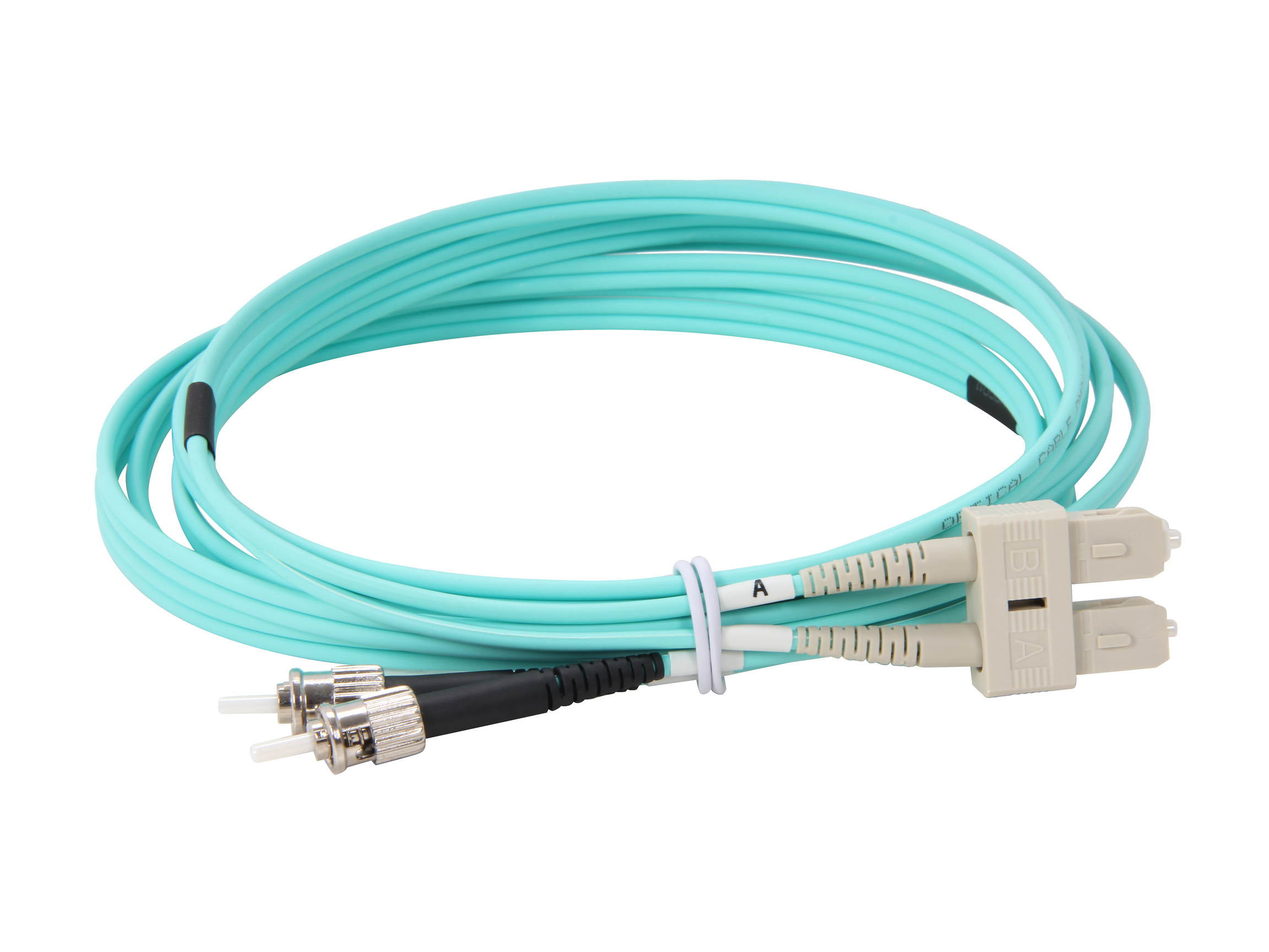 Coboc CY-OM3-ST/SC-3 9.84 ft. 10Gb Fiber Optic Cable, ST/SC, Multi Mode, Duplex (50/125 Type) - Aqua