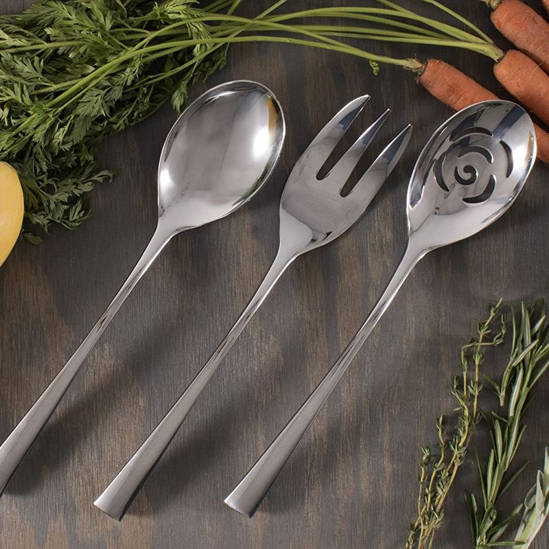 Lipper Bamboo Salad Hands With Knob Handles