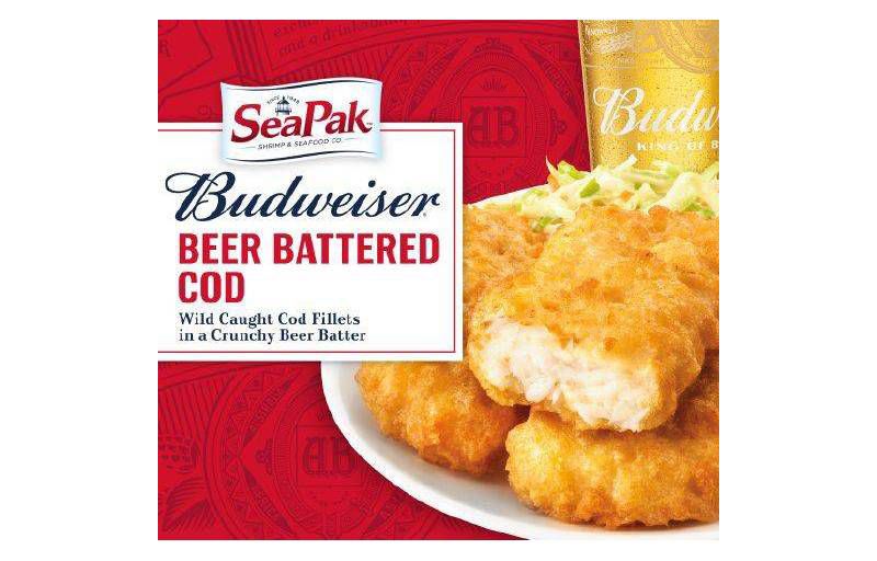 SeaPak Budweiser Beer Battered Cod Fillets - Frozen - 12.5oz