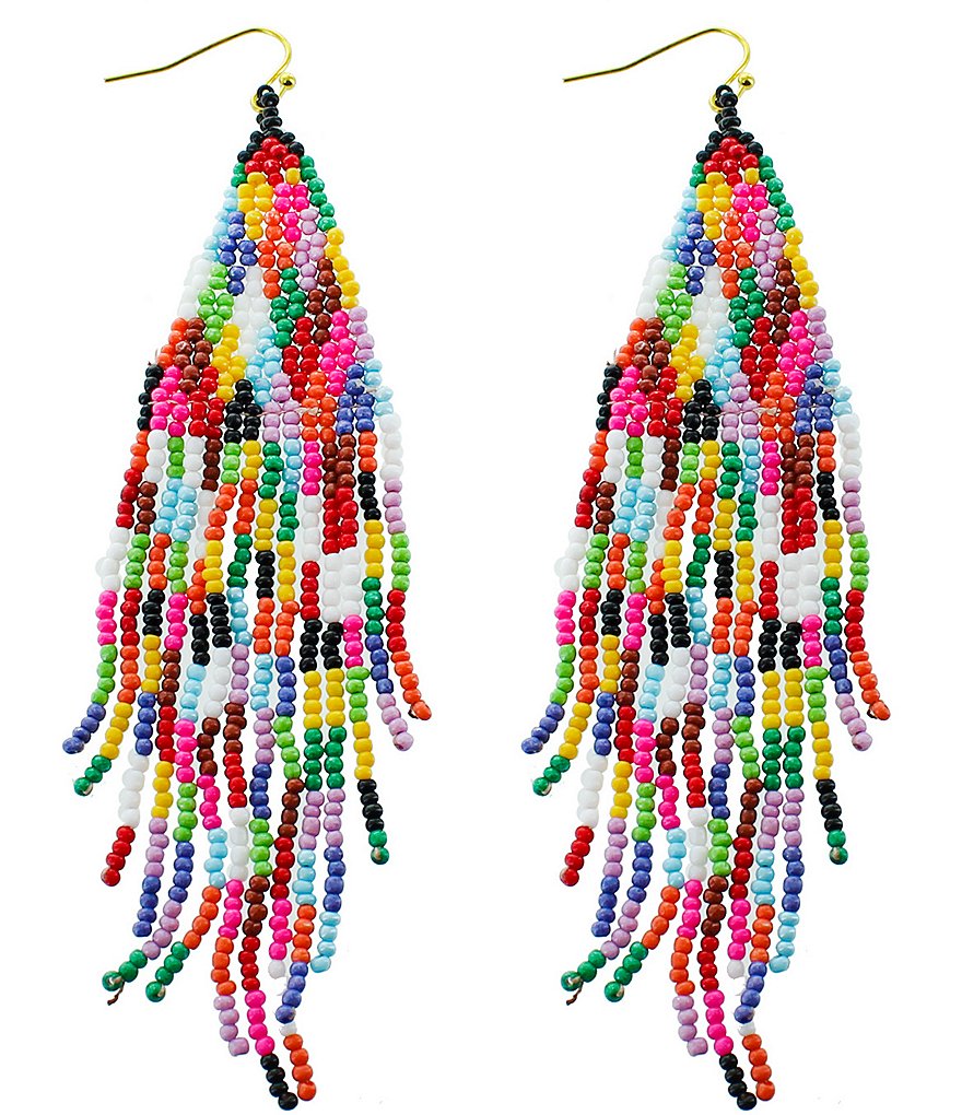 Panacea Seed Bead Fringe Earrings
