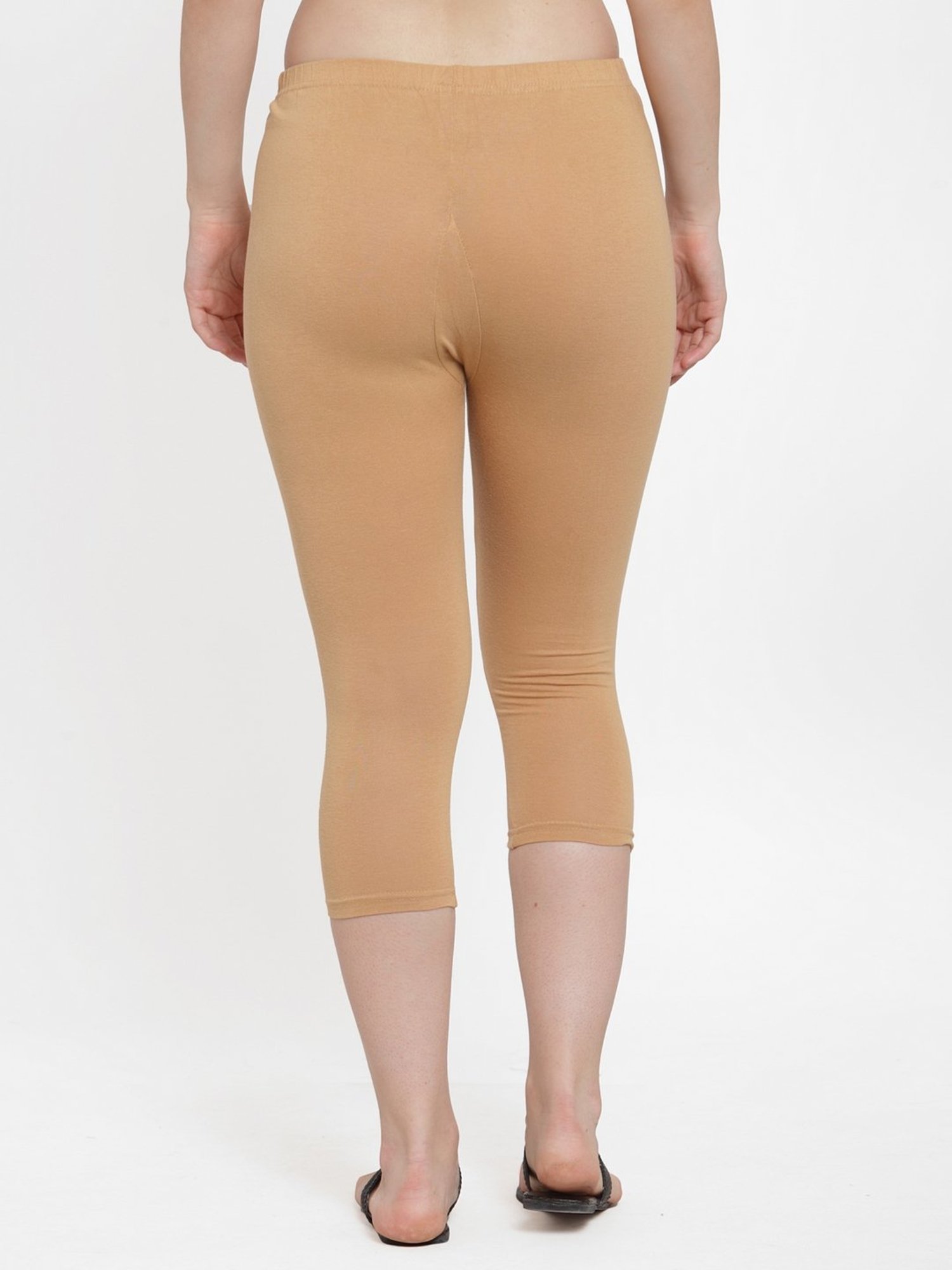 Gracit Blue & Beige Mid Rise Capris - Pack Of 3