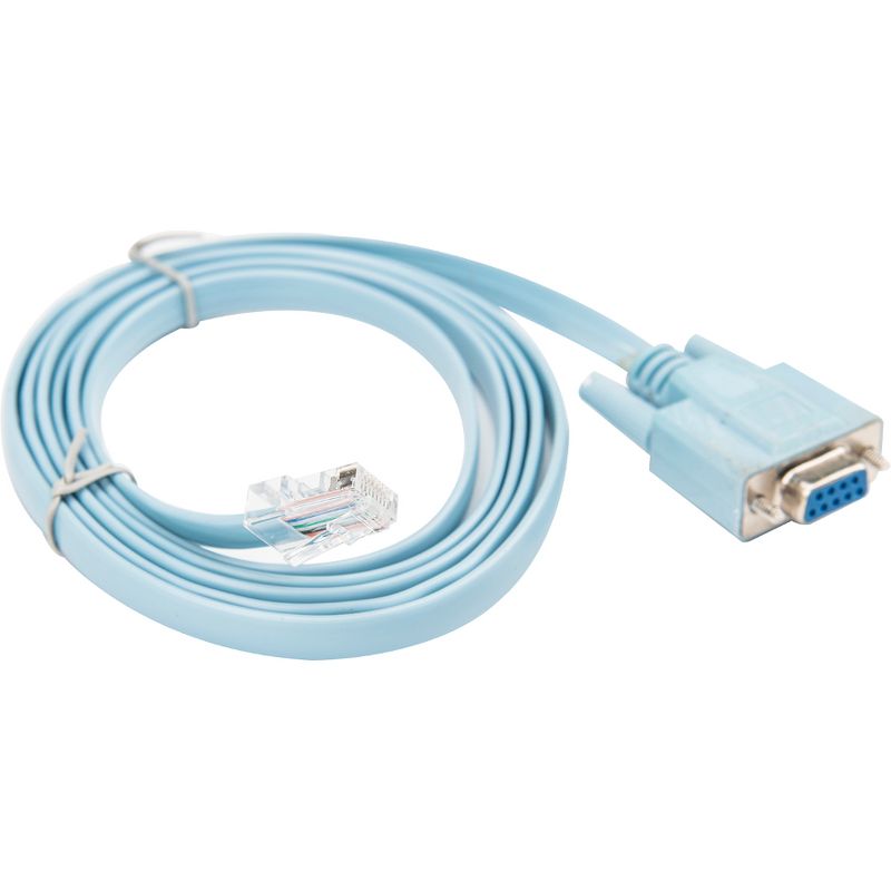 Rocstor Premium 6 ft Cisco&reg; console router cable - RJ45 (m) - DB9 (f) - RJ-45 Male Network - DB-9 Female Serial - Blue - Blue Cisco Router Cable