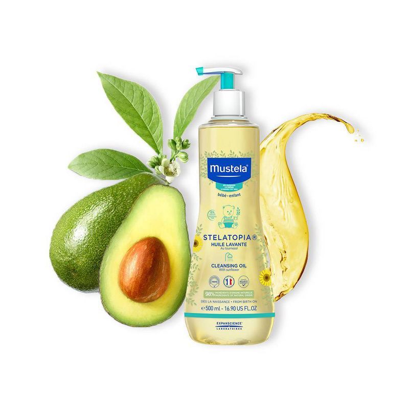 Mustela Stelatopia Cleansing Baby Oil for Eczema Prone Skin - 16.9 fl oz