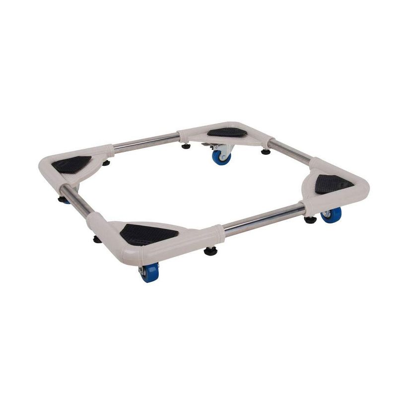 Magic Chef MCSLB04P Adjustable Compact Washer Dryer Washing Machine Rolling Dolly Truck Accessory with Locking Wheels