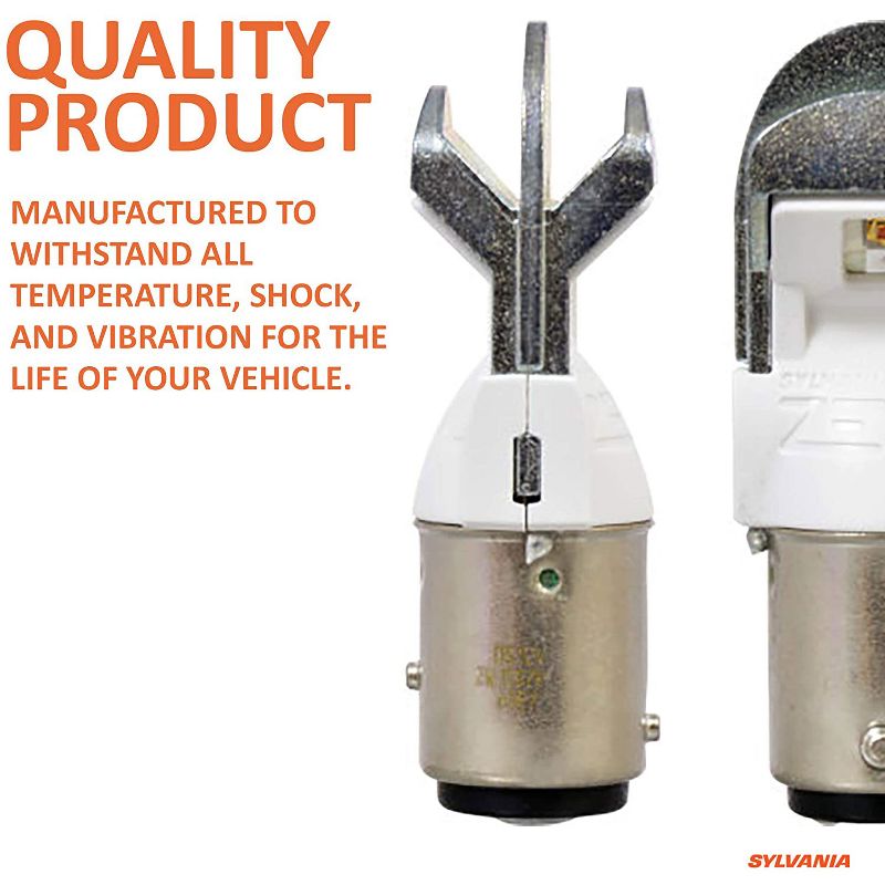 Sylvania Zevo 1156 Amber LED Super Bright Interior and Exterior Turn and Park Light Mini Light Bulb Set, 2 Pack