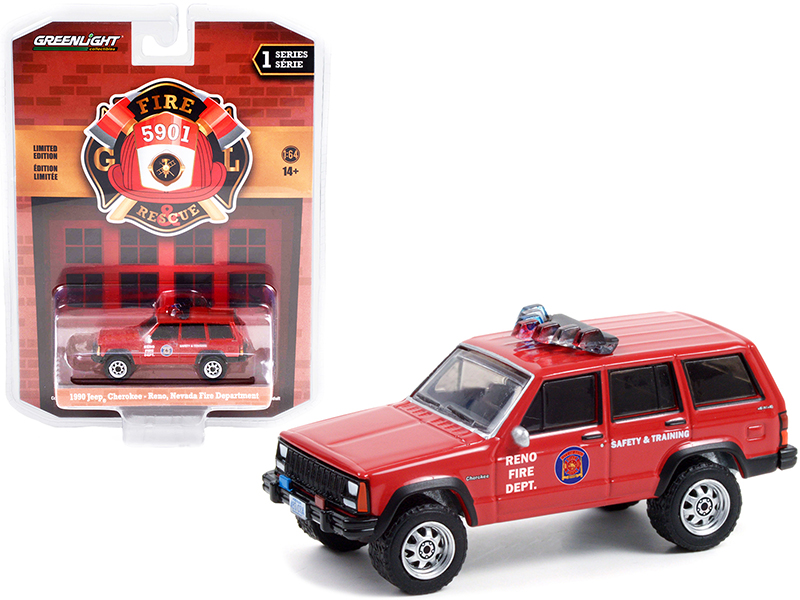 2011 Jeep Wrangler "Volusia County Florida Beach Safety Ocean Rescue Lifeguard/EMT" Red with White Stripes "First Responders" Series 2 1/64 Diecast Model Car by Greenlight