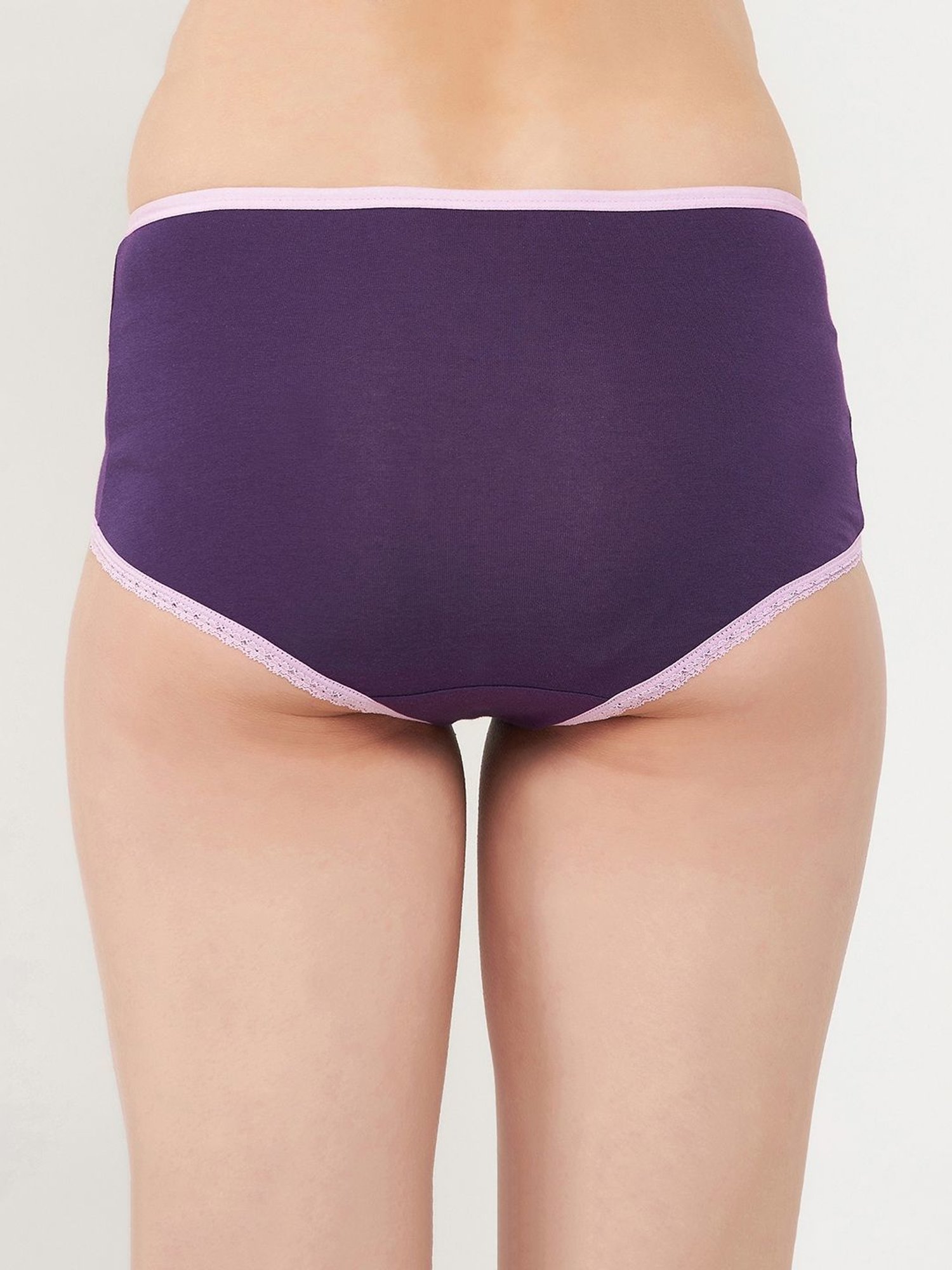 Clovia Purple Cotton Hipster Panty