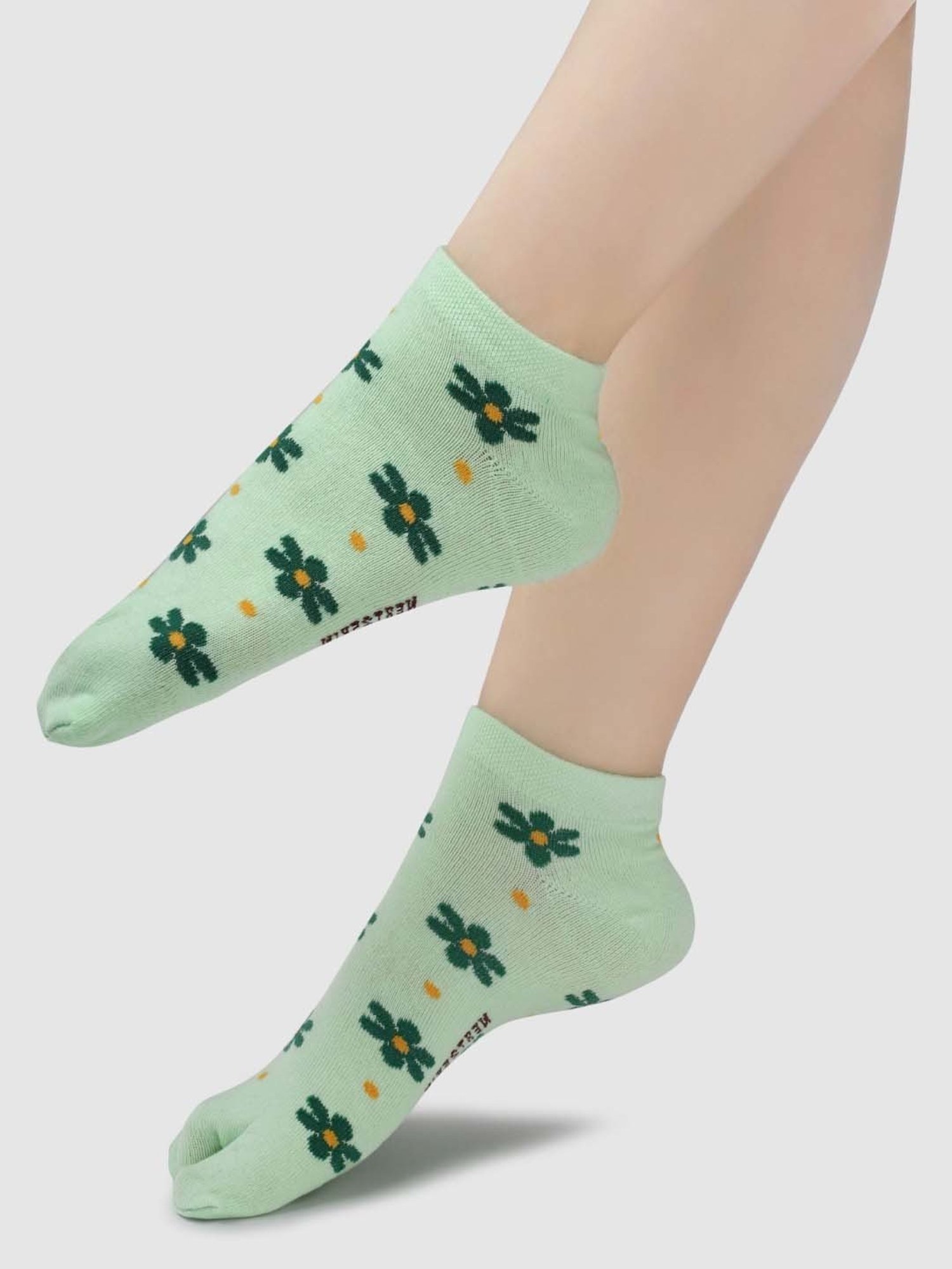 NEXT2SKIN Pink & Green Cotton Thumb Socks - Pack Of 3